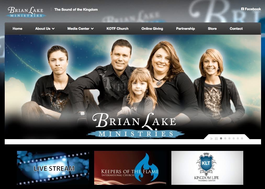Archived Brian Lake Ministries website design