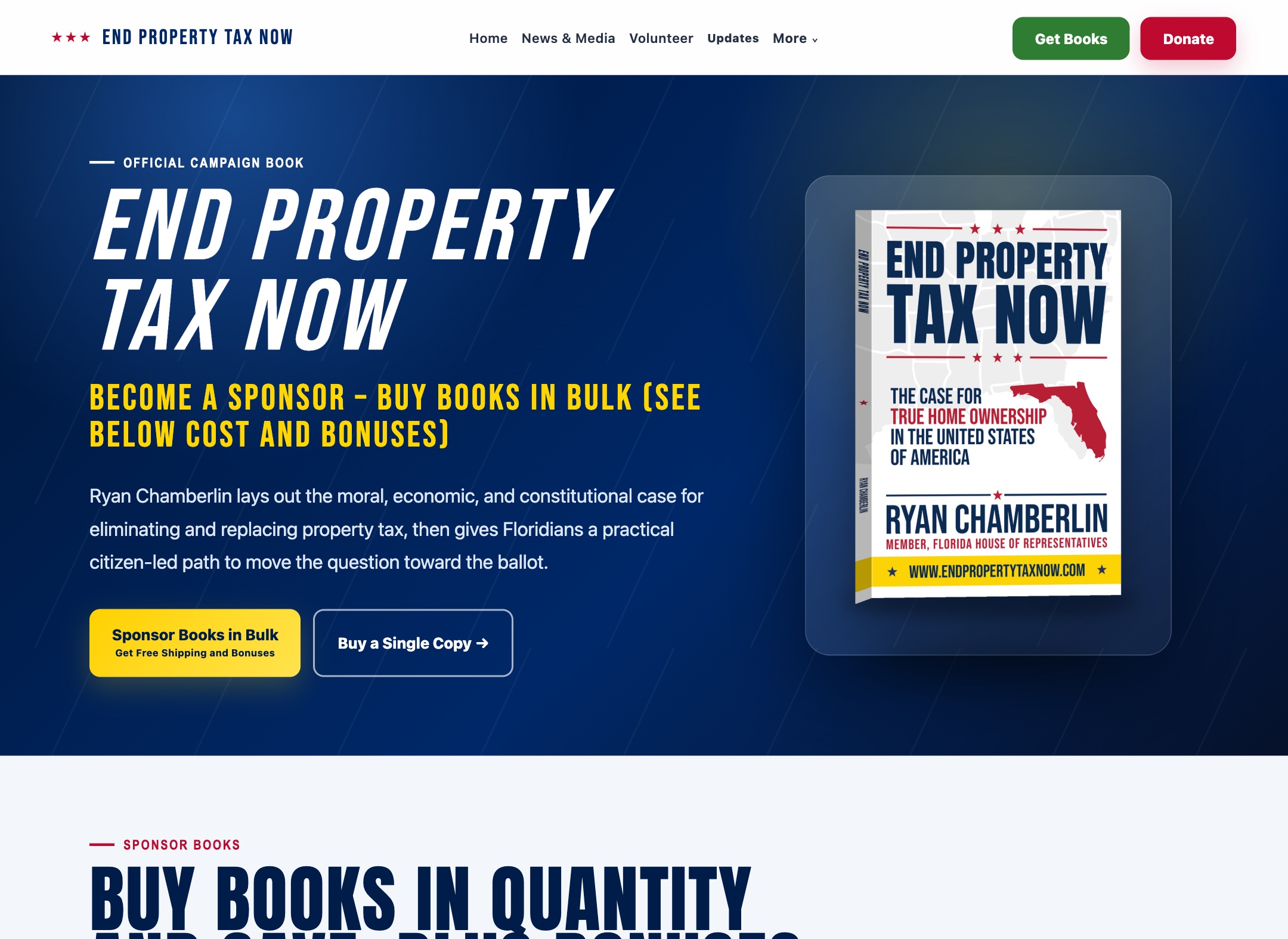 End Property Tax Now book and resource offer page