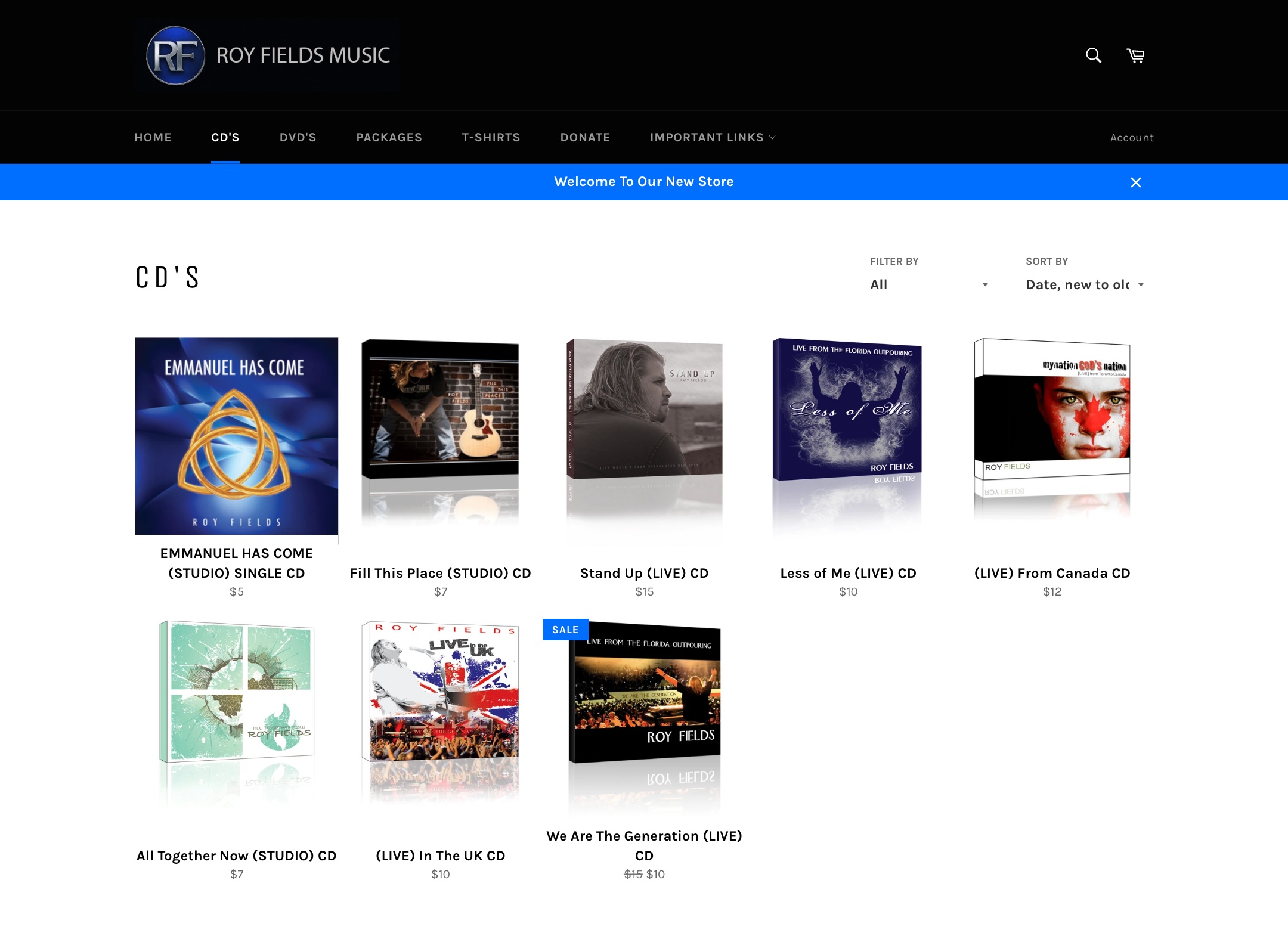 Roy Fields Music CD product collection
